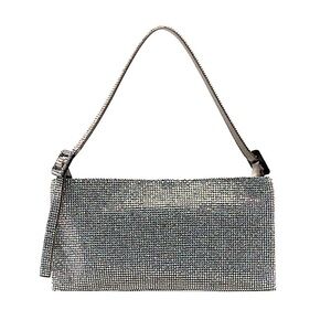 NWT BENEDETTA BRUZZICHES Silver Your Best Friend La Grande Shoulder Bag